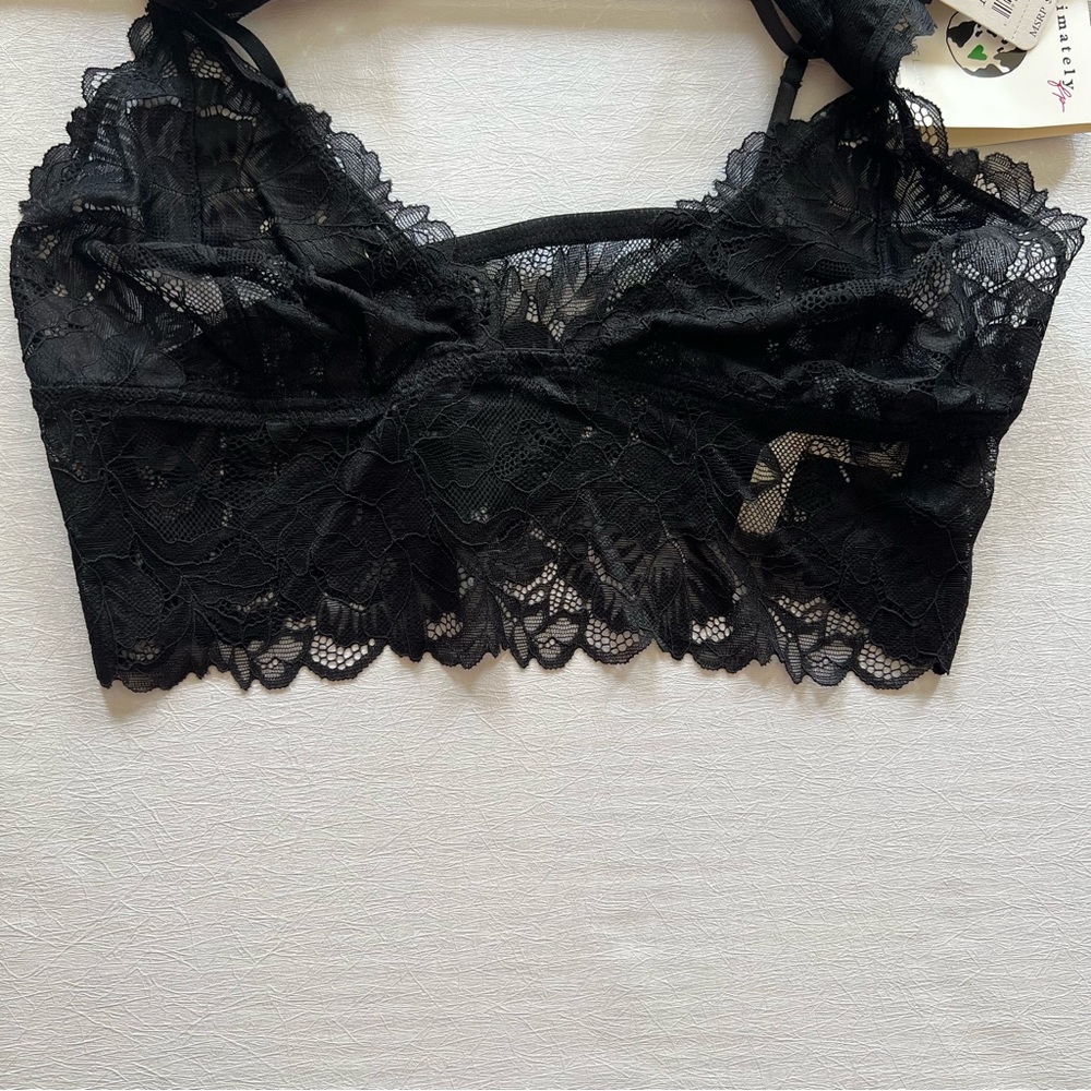 NWT Free People Lace Long Line Bralette 2 Pack S or M